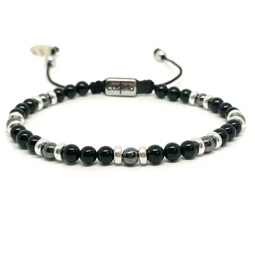 Classic Polished Onyx & Hematite, Timeless, 4mm | Castello Jewels