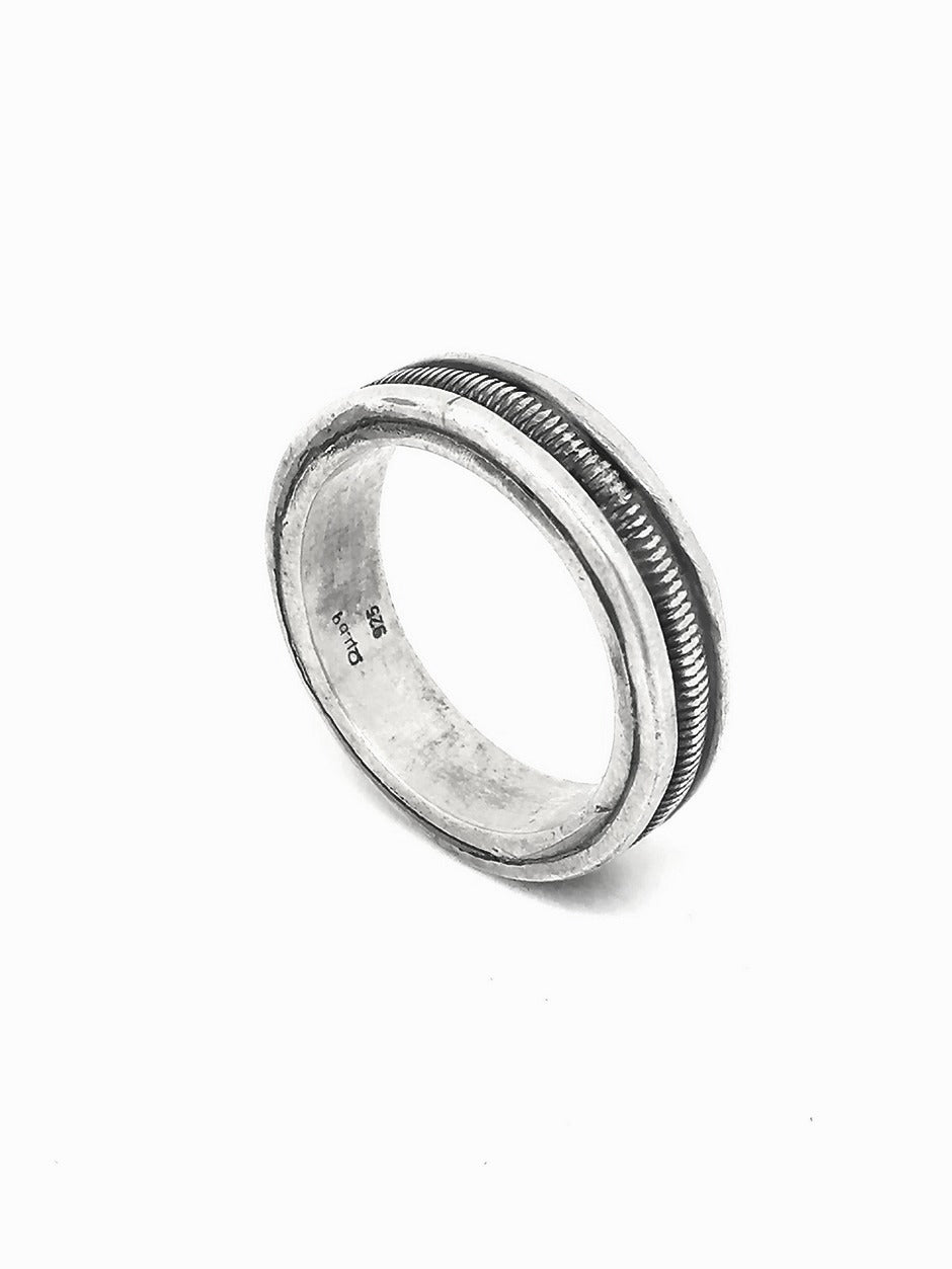 Mens Silver Ring — view 2 | Castello Jewels