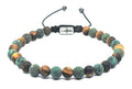 Gemstone Bracelet African Turquoise, Tiger's Eye stone 6mm | Castello Jewels