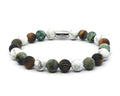 Gemstone Bracelet Howlite, African Turquoise, Tigers eye stone 8mm | Castello Jewels