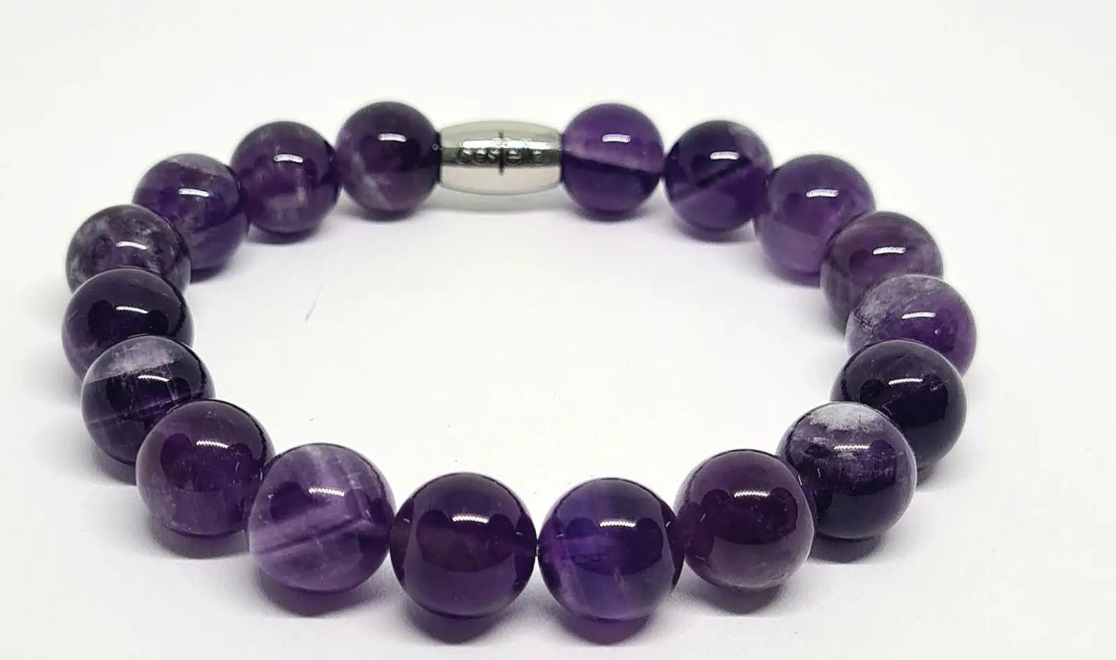 Hand Made Bracelet Amethystos stone 10mm — view 2 | Castello Jewels