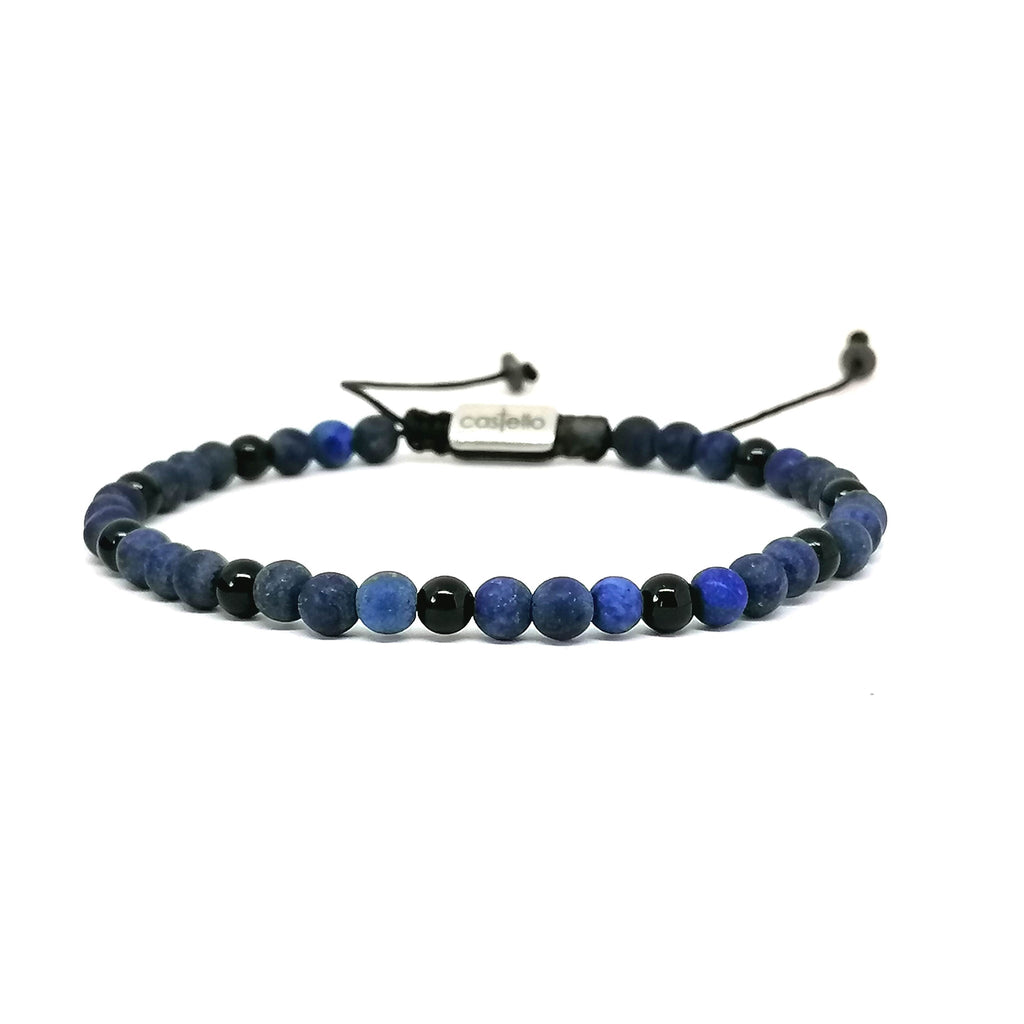 Sodalite & Onyx Bracelet, 4mm | Castello Jewels
