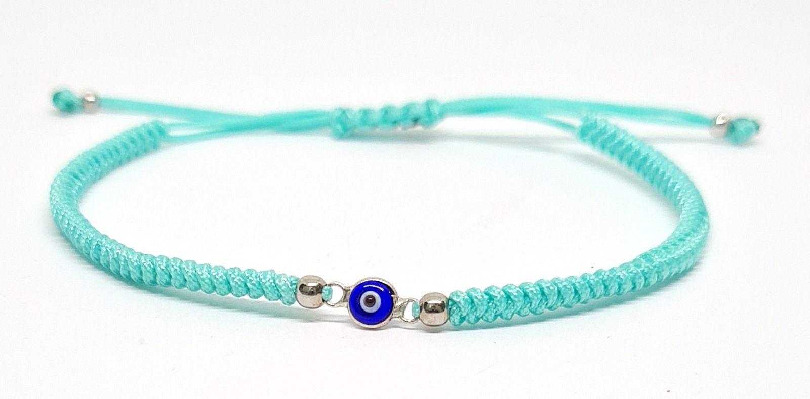 Hand made Evil Eye silver bracelet — view 7 | Castello Jewels