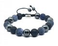 Hand Made Bracelet Sodalite, Onyx mat, Hematite stone 10mm | Castello Jewels