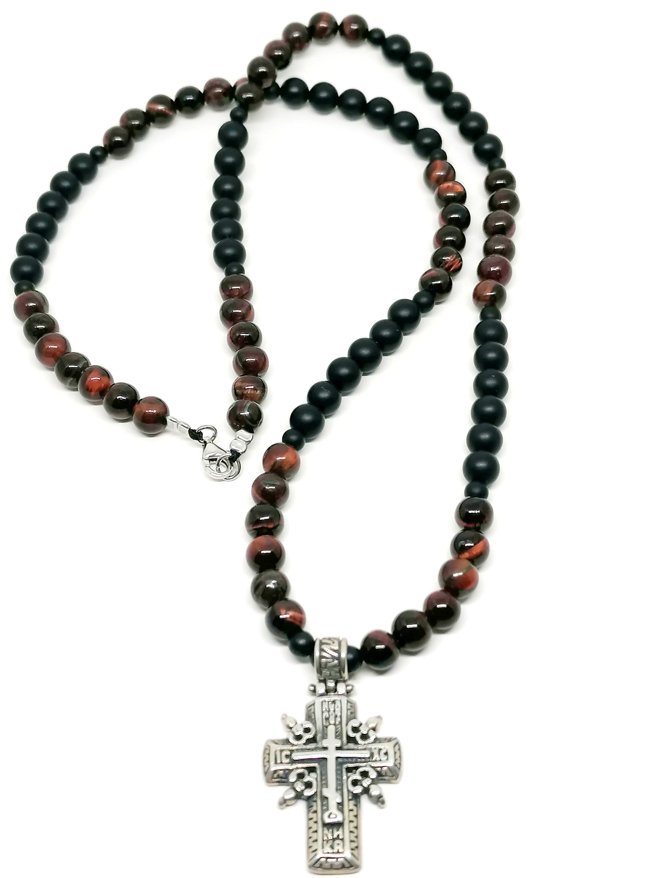 Necklace Cross, Silver 925 — view 3 | Castello Jewels