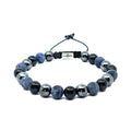Sodalite, Onyx & Hematite Unisex Bracelet, 8mm | Castello Jewels