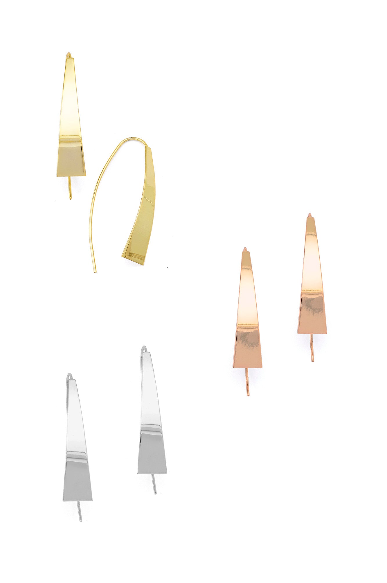 Minimal silver earrings | Castello Jewels