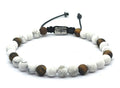 Gemstone Bracelet Howlite-Tiger's eye, stone 6mm | Castello Jewels