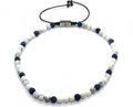 Hand Made Anklets, Howlite, Sodalite stone 4mm | Castello Jewels