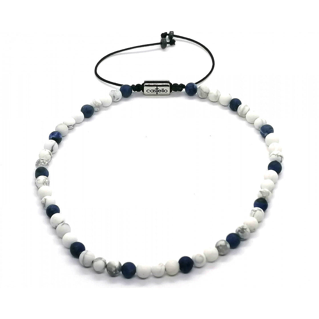Howlite & Sodalite Boho Anklet, 4mm | Castello Jewels