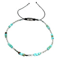 Hand Made Anklets, Hematite stone, Turquoise stone 4mm | Castello Jewels