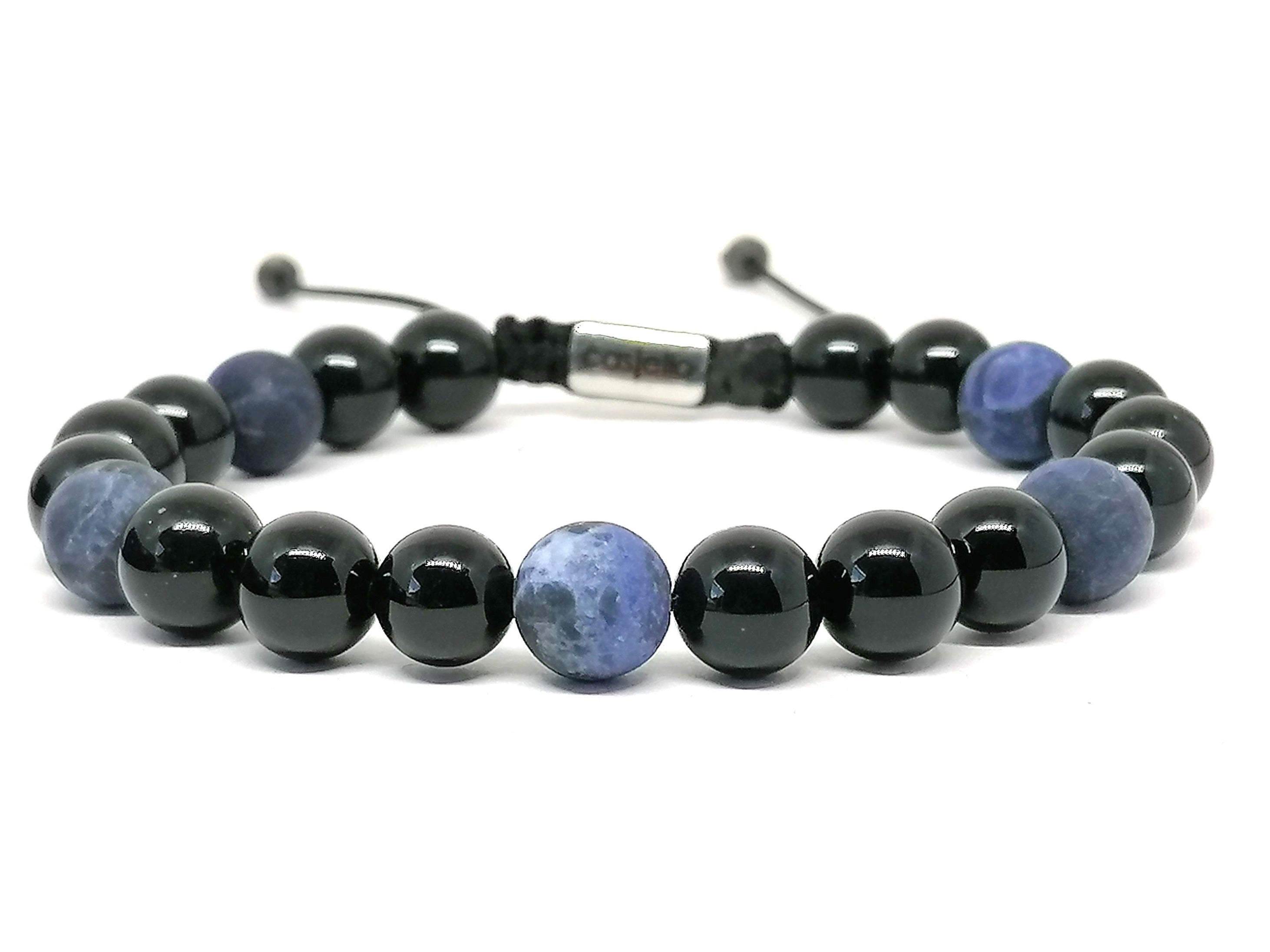Hand Made Bracelet, Onyx Polish, Sodalite 8mm stone | Castello Jewels
