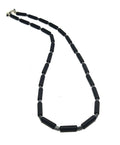 Hand Made Necklace, Onyx tube, Hematite stone of 2mm | Castello Jewels