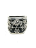Mens Silver Ring Skull | Castello Jewels