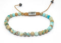 Hand Made Bracelet Jasper Turquoise stone of 4mm. | Castello Jewels