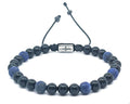 Gemstone Bracelet Onyx Polish, Sodalite stone 6mm | Castello Jewels
