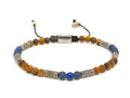 Silver Bracelet Ancient Tigers Eye Sodalite stone 4mm | Castello Jewels