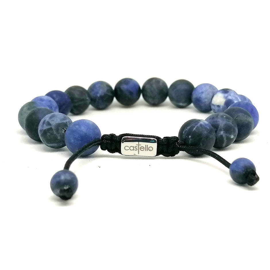Sodalite Unisex Bracelet, 10mm, view 3 | Castello Jewels
