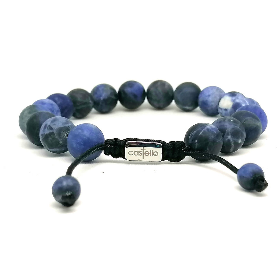 Sodalite Unisex Bracelet, 10mm, view 3 | Castello Jewels