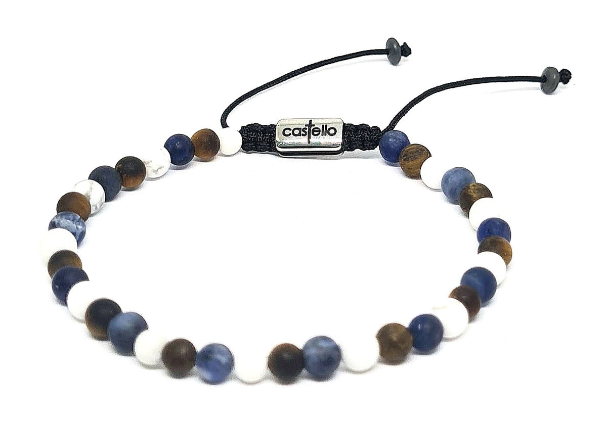 Sodalite, Tiger's Eye & Howlite Everyday Bracelet, 4mm | Castello Jewels