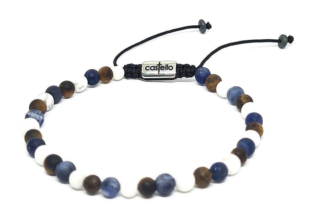 Sodalite, Tiger's Eye & Howlite Everyday Bracelet, 4mm | Castello Jewels