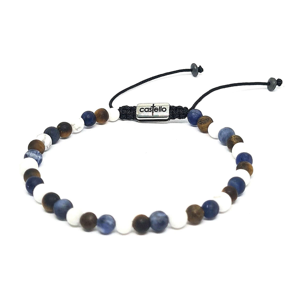 Sodalite, Tiger's Eye & Howlite Everyday Bracelet, 4mm | Castello Jewels
