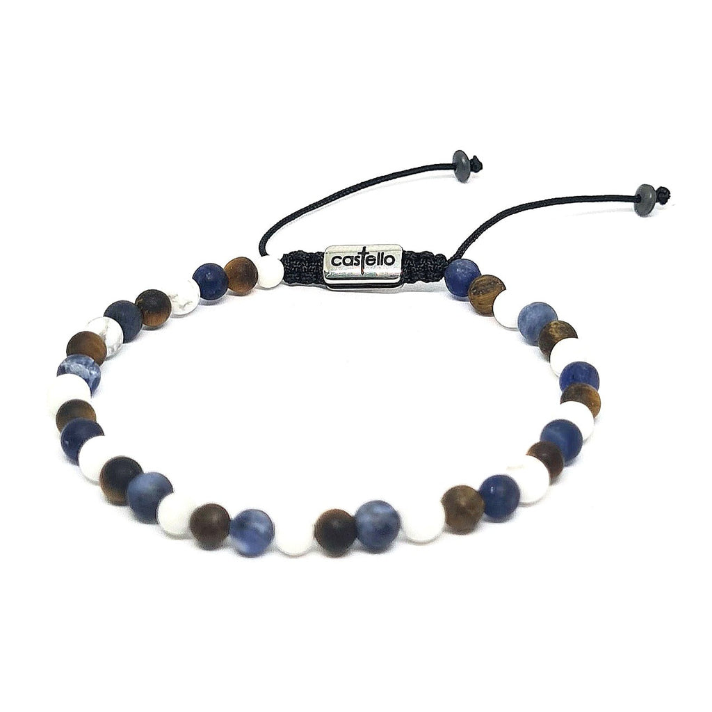 Sodalite, Tiger's Eye & Howlite Everyday Bracelet, 4mm | Castello Jewels