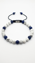 Howlite & Sodalite Bracelet, Matte, 6mm | Castello Jewels