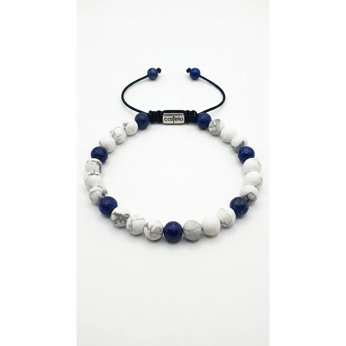 Howlite & Sodalite Bracelet, Matte, 6mm | Castello Jewels