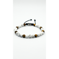 Howlite & Tiger's Eye Bracelet, Matte, 6mm | Castello Jewels