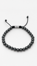 Hematite Beaded Bracelet, Water-Resistant, 6mm
