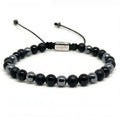 Onyx & Hematite Bracelet, Polish & Matte, 6mm | Castello Jewels