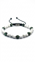 Howlite & African Turquoise Bracelet, Matte, 6mm | Castello Jewels