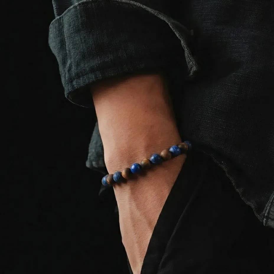 Sodalite & Tiger's Eye Bracelet, Matte · 6mm