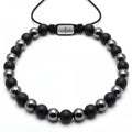 Hematite & Onyx Men's Bracelet, 6mm | Castello Jewels