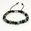 Tiger's Eye, African Turquoise & Lava Bracelet, 6mm | Castello Jewels