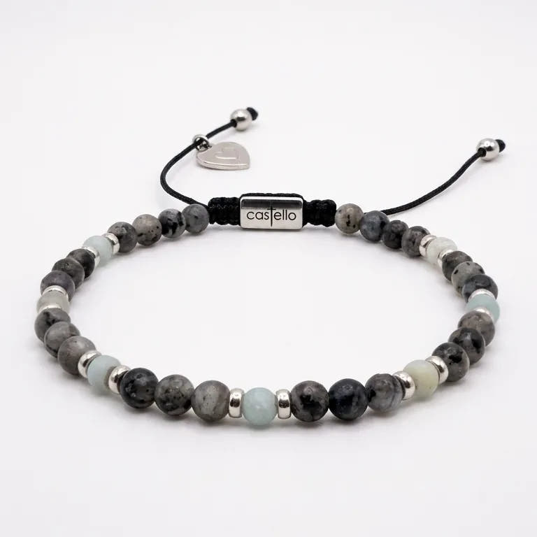 Classic Labradorite & Amazonite, Timeless Everyday Wear, 6mm | Castello Jewels