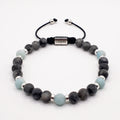Classic Gold-Plated Labradorite & Amazonite — Timeless · 6mm
