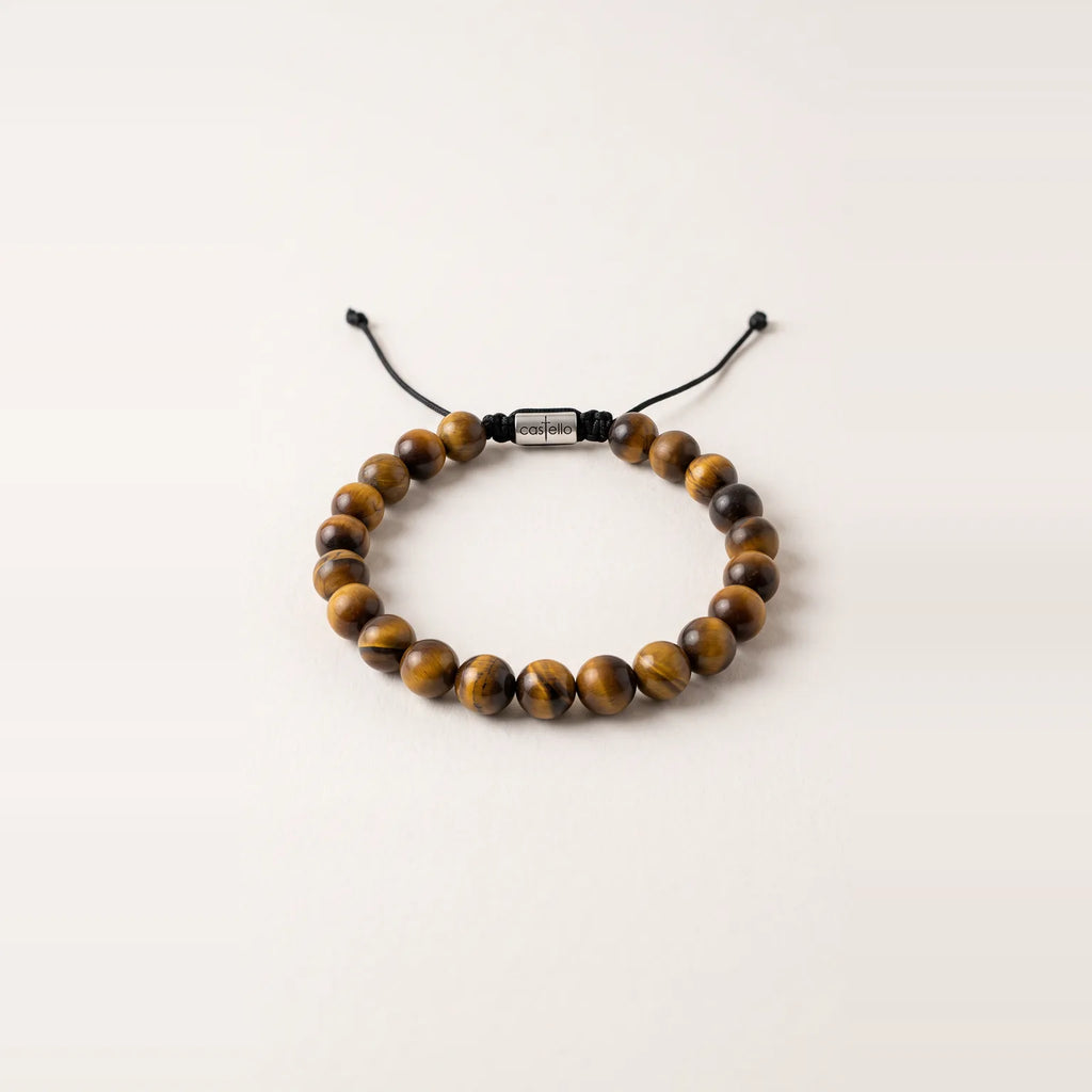 Polished Tiger's Eye Stacking Bracelet, 8mm | Castello Jewels