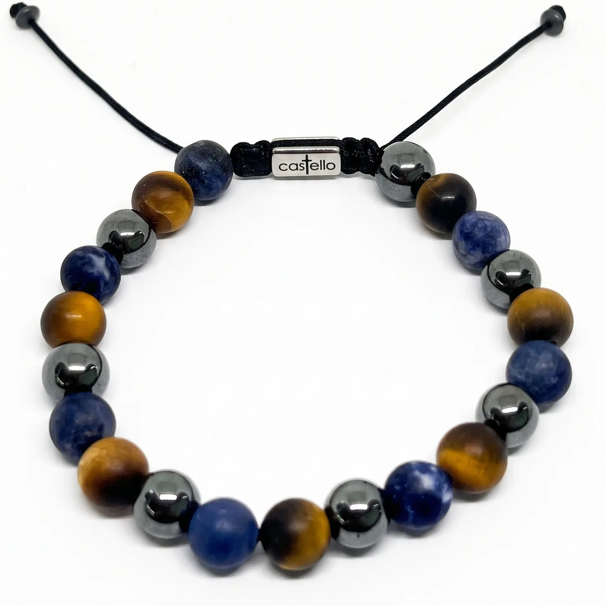 Tiger's Eye, Hematite & Sodalite Stacking Bracelet · 8mm