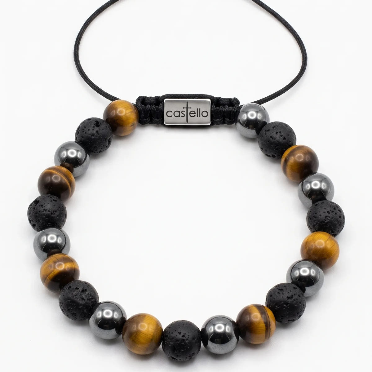 Tiger's Eye, Lava & Hematite Everyday Bracelet · 8mm