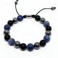 Onyx, Sodalite & Hematite Gemstone Bracelet · 8mm