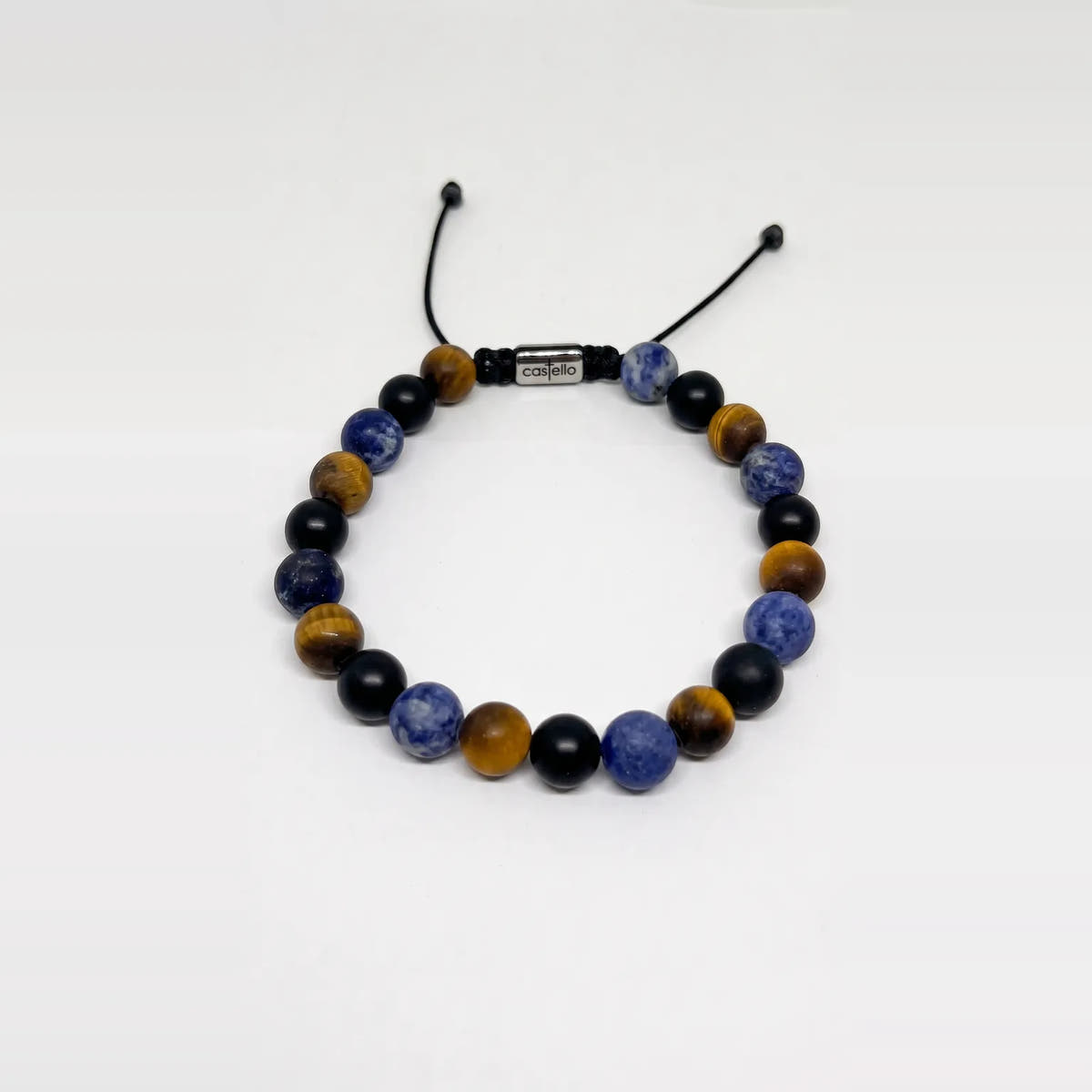 Sodalite, Tiger's Eye & Onyx Men's Bracelet, 8mm | Castello Jewels