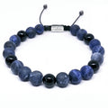Sodalite & Onyx Gemstone Bracelet, 8mm | Castello Jewels