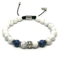 Knights Howlite & Sodalite Men's Bracelet, 8mm | Castello Jewels