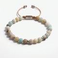 Amazonite Bracelet with Sterling Silver 925, 6mm | Castello Jewels