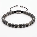 Labradorite Bracelet with Sterling Silver 925, 6mm | Castello Jewels