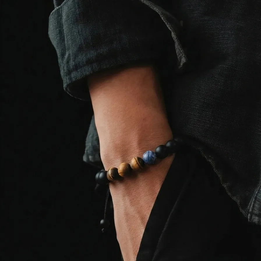Tiger's Eye, Onyx & Sodalite Everyday Bracelet · 10mm