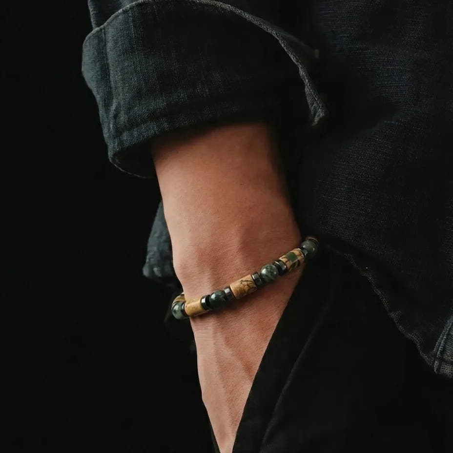 Green Dragon Tube Bracelet, 6mm, view 2 | Castello Jewels