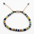 Snakeskin Jasper & Sodalite Tube Bracelet, 4mm | Castello Jewels